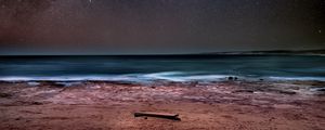 Preview wallpaper sea, shore, milky way, starry sky, stars, night