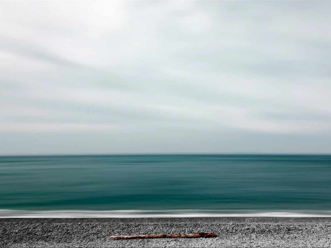 1152x864 Wallpaper sea, shore, minimalism