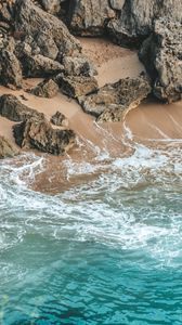 Preview wallpaper sea, shore, rocks, stones, water