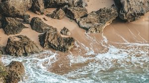 Preview wallpaper sea, shore, rocks, stones, water