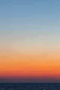 Preview wallpaper sea, sky, gradient, sunrise, landscape
