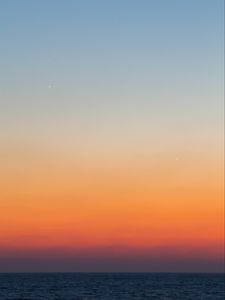 Preview wallpaper sea, sky, gradient, sunrise, landscape