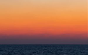 Preview wallpaper sea, sky, gradient, sunrise, landscape