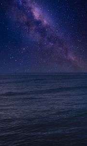 Preview wallpaper sea, sky, stars, night, dark