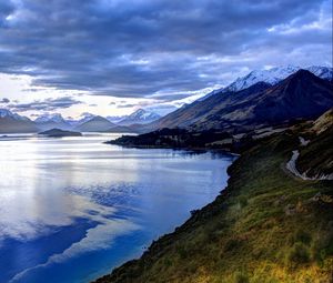 Preview wallpaper sea, sky, summer, mountain, beach