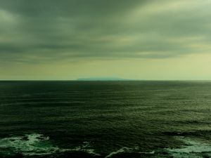 Preview wallpaper sea, skyline, ripples, kanagawa