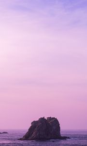 Preview wallpaper sea, stone, sky, lilac