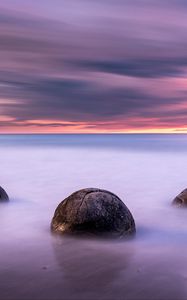 Preview wallpaper sea, stones, balls, water, nature