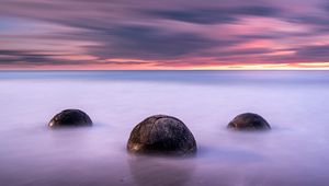 Preview wallpaper sea, stones, balls, water, nature