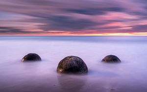 Preview wallpaper sea, stones, balls, water, nature