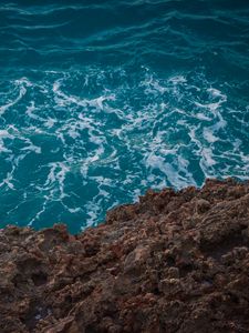 Preview wallpaper sea, stones, foam, water