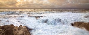 Preview wallpaper sea, stones, foam, cascade, nature