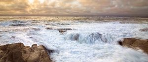 Preview wallpaper sea, stones, foam, cascade, nature