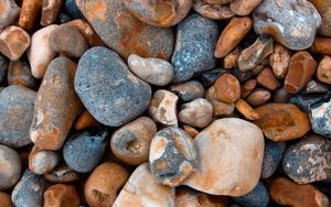 Preview wallpaper sea stones, form, pebbles, surface