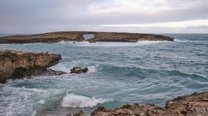 Preview wallpaper sea, stones, rocks, nature, landscape
