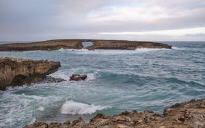 Preview wallpaper sea, stones, rocks, nature, landscape