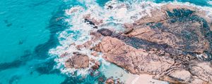 Preview wallpaper sea, stones, rocks, waves, beach