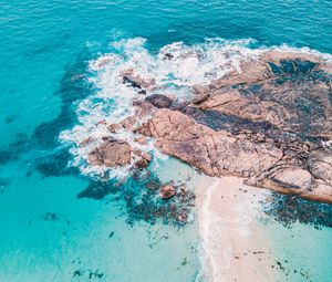 Preview wallpaper sea, stones, rocks, waves, beach