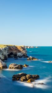 Preview wallpaper sea, stones, rocks, landscape, view