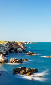 Preview wallpaper sea, stones, rocks, landscape, view