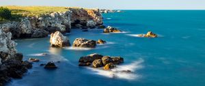 Preview wallpaper sea, stones, rocks, landscape, view
