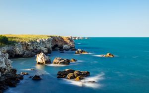 Preview wallpaper sea, stones, rocks, landscape, view