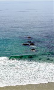 Preview wallpaper sea, stones, sea foam, nature