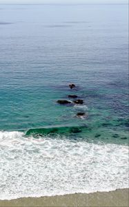 Preview wallpaper sea, stones, sea foam, nature