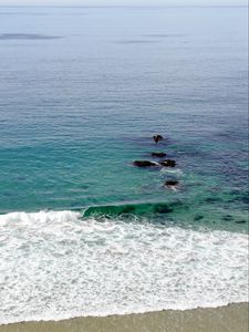 Preview wallpaper sea, stones, sea foam, nature
