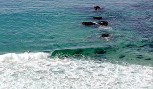 Preview wallpaper sea, stones, sea foam, nature