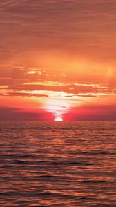Preview wallpaper sea, sun, sunset, landscape