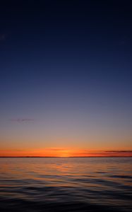 Preview wallpaper sea, sunset, dusk, horizon, water