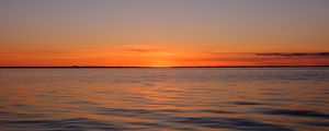 Preview wallpaper sea, sunset, dusk, horizon, water
