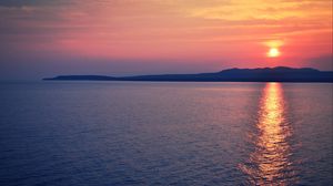 Preview wallpaper sea, sunset, horizon