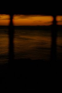 Preview wallpaper sea, sunset, horizon, dark, shadow