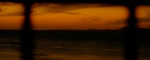Preview wallpaper sea, sunset, horizon, dark, shadow