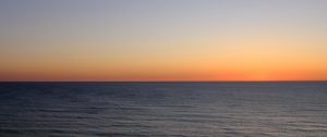 Preview wallpaper sea, sunset, horizon, ripples
