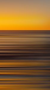 Preview wallpaper sea, sunset, horizon, blur, long exposure