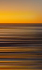 Preview wallpaper sea, sunset, horizon, blur, long exposure