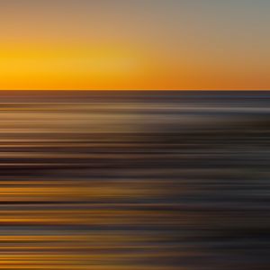 Preview wallpaper sea, sunset, horizon, blur, long exposure