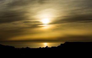 Preview wallpaper sea, sunset, horizon, nature