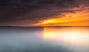 Preview wallpaper sea, sunset, shore, water, view