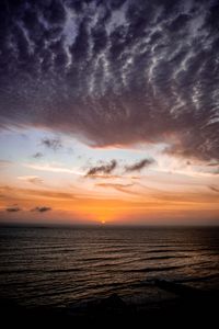 Preview wallpaper sea, sunset, twilight, horizon, landscape
