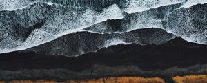 Preview wallpaper sea, surf, aerial view, coast, foam