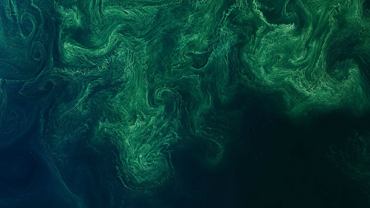 Wallpaper sea, surface, aerial view, waves, abstraction