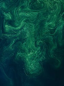 Preview wallpaper sea, surface, aerial view, waves, abstraction