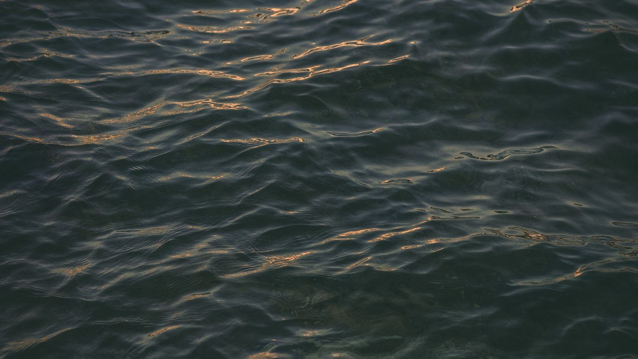 Wallpaper sea, surface, ripples, dark