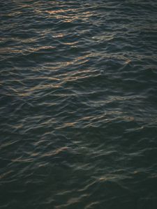 Preview wallpaper sea, surface, ripples, dark