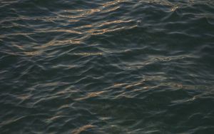 Preview wallpaper sea, surface, ripples, dark