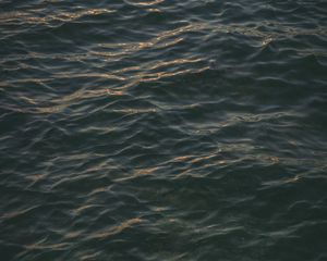 Preview wallpaper sea, surface, ripples, dark